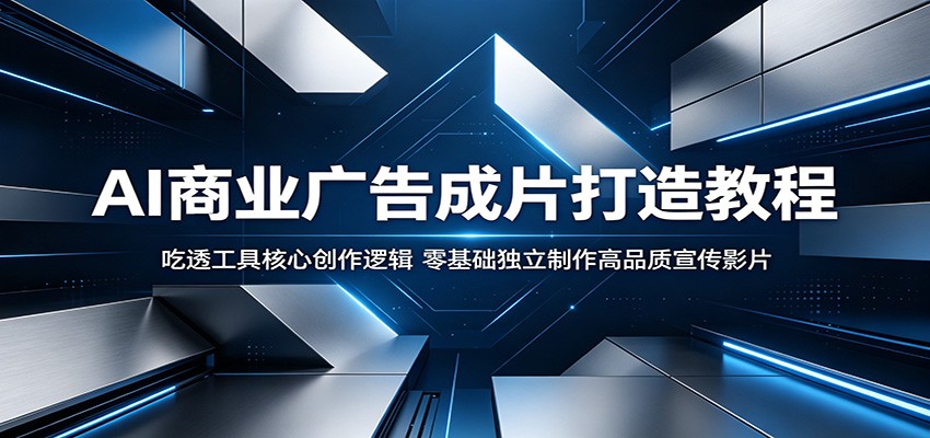 AI商业广告成片打造教程：吃透工具核心创作逻辑，零基础独立制作高品质宣传影片-优优云创网