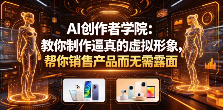AI创作者学院：教你制作逼真的虚拟形象，帮你销售产品而无需露面【原创双语字幕】-优优云创网