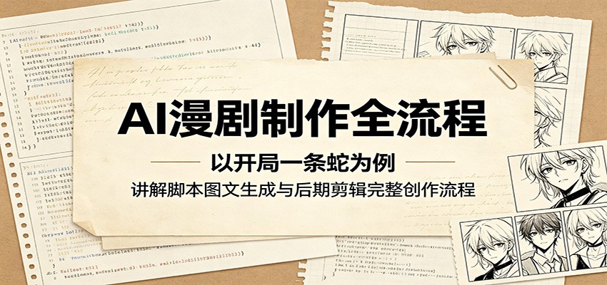 AI漫剧制作全流程：以开局一条蛇为例，讲解脚本图文生成与后期剪辑完整创作流程-优优云创网