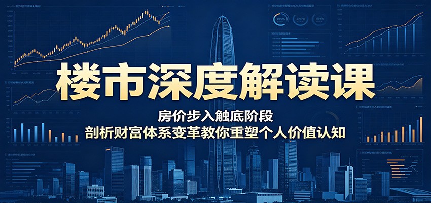 楼市深度解读课:房价步入触底阶段,剖析财富体系变革教你重塑个人价值认知-优优云创网