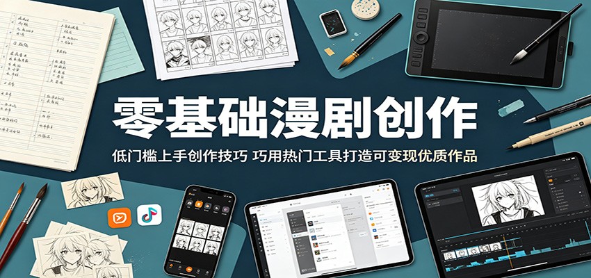 零基础漫剧创作：低门槛上手创作技巧，巧用热门工具打造可变现优质作品-优优云创网