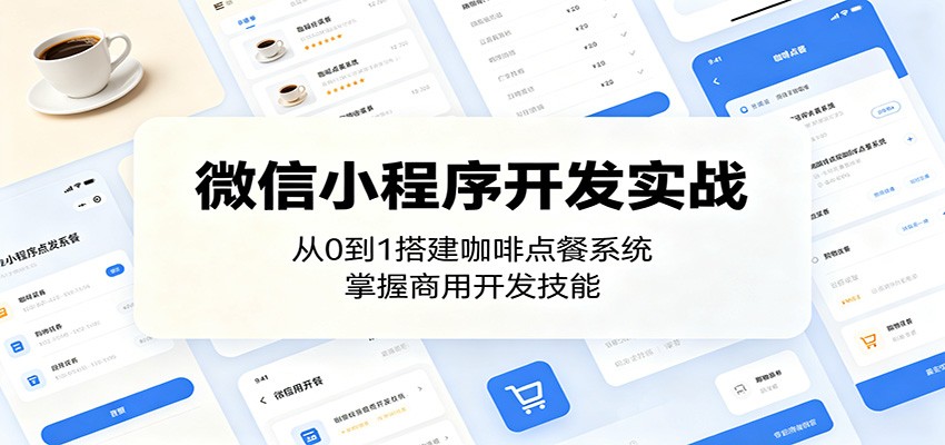 微信小程序开发实战:从0到1搭建咖啡点餐系统,掌握商用开发技能-优优云创网