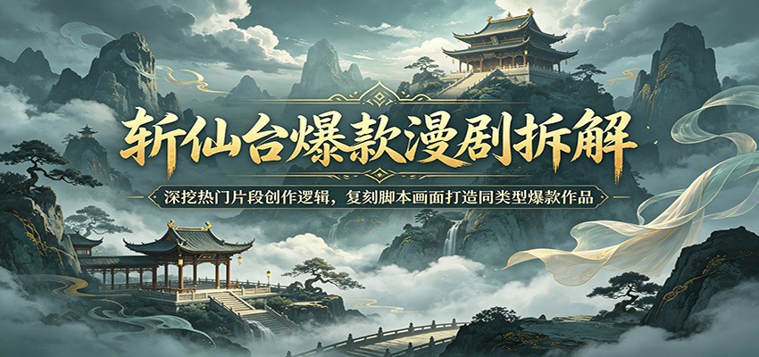 斩仙台爆款漫剧拆解：深挖热门片段创作逻辑，复刻脚本画面打造同类型爆款作品-优优云创网
