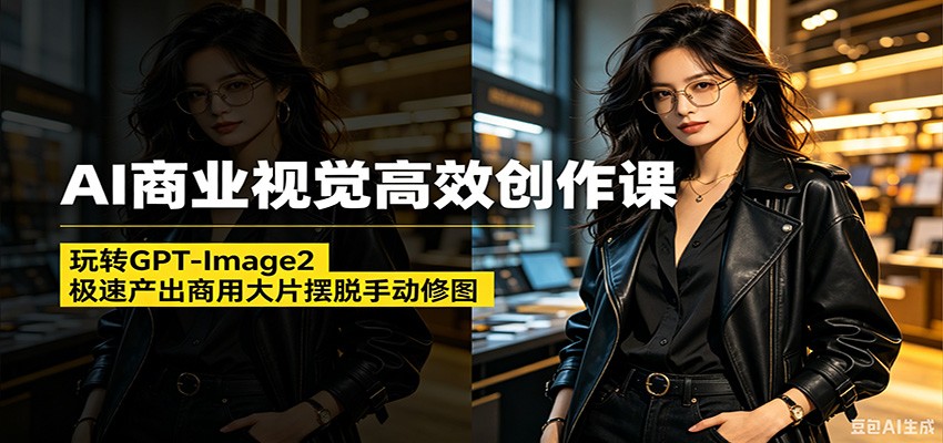 AI商业视觉高效创作课：玩转GPT-Image2，极速产出商用大片摆脱手动修图(更新)-优优云创网