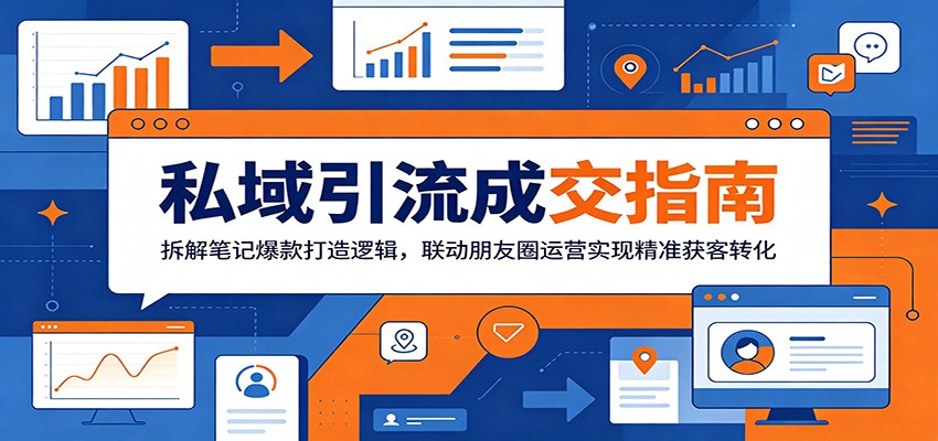 私域引流成交指南：拆解笔记爆款打造逻辑，联动朋友圈运营实现精准获客转化-优优云创网