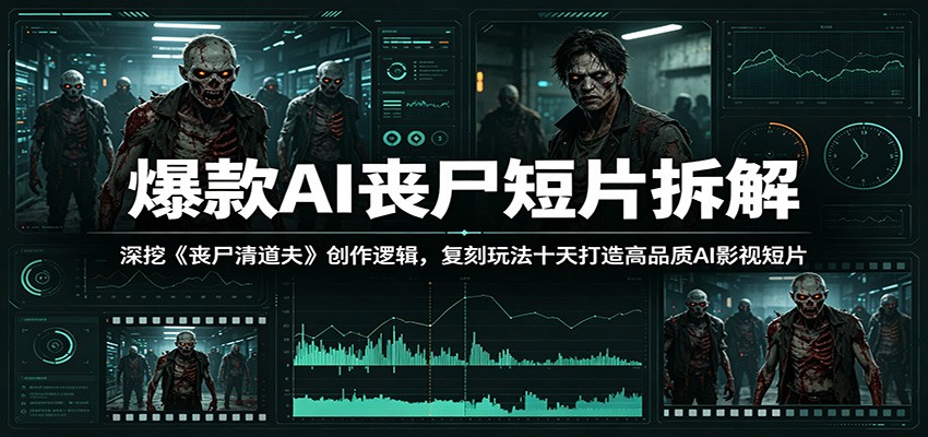 爆款AI丧尸短片拆解：深挖《丧尸清道夫》创作逻辑，复刻玩法快速打造高品质AI影视短片-优优云创网