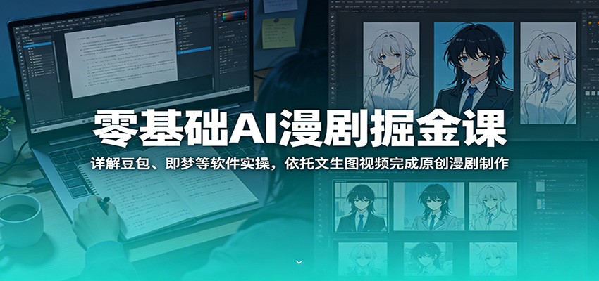 零基础AI漫剧掘金课：详解豆包、即梦等软件实操，依托文生图视频完成原创漫剧制作-优优云创网