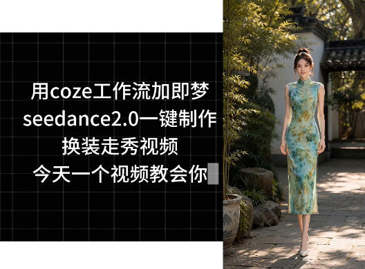 用coze工作流加即梦seedance2.0一键制作换装走秀视频，今天一个视频教会你-优优云创网