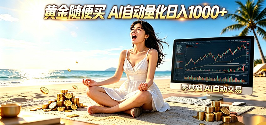 黄金随便买？AI自动外汇量化交易 在家当皇帝 日入1000+-优优云创网