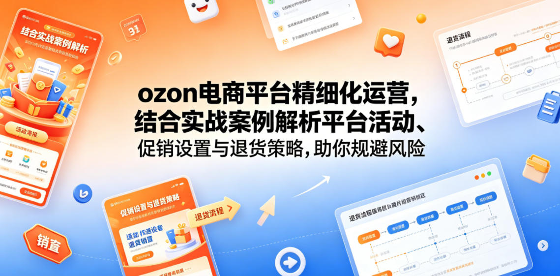 ozon电商平台精细化运营,结合实战案例解析平台活动、促销设置与退货策略,助你规避风险、提升销量-优优云创网