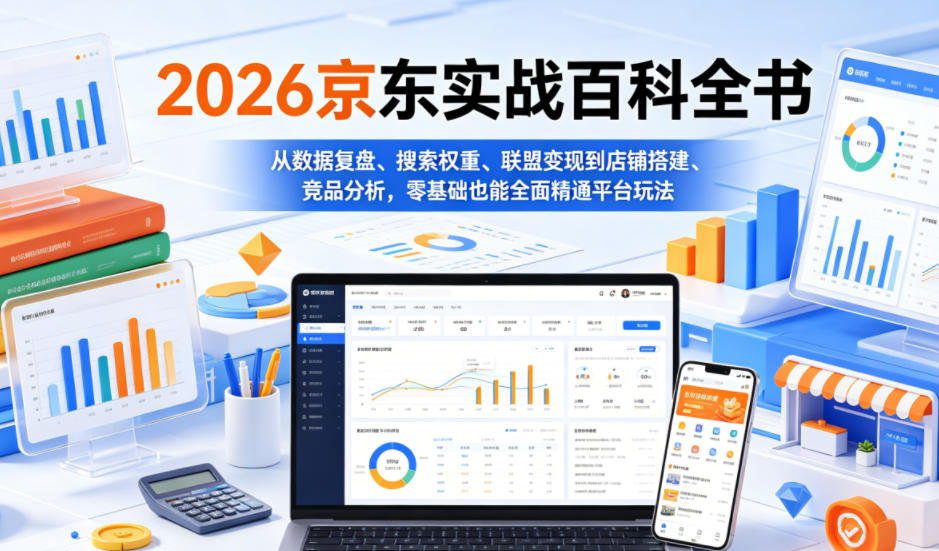 20260610111328480-7e87303eb6ef9d89bb48342d344f8d6c 2026京东实战百科全书,从数据复盘、搜索权重、联盟变现到店铺搭建、竞品分析,零基础也能全面精通平台玩法