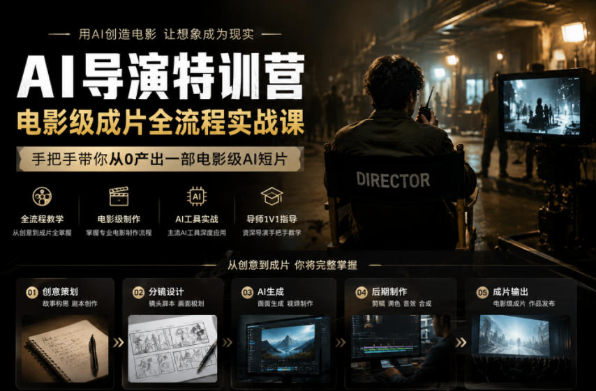20260610131229120-271f73d69d4237d30bfdb8d3c3a1a189 AI导演特训营,电影级成片全流程实战课,手把手带你从0产出一部电影级AI短片