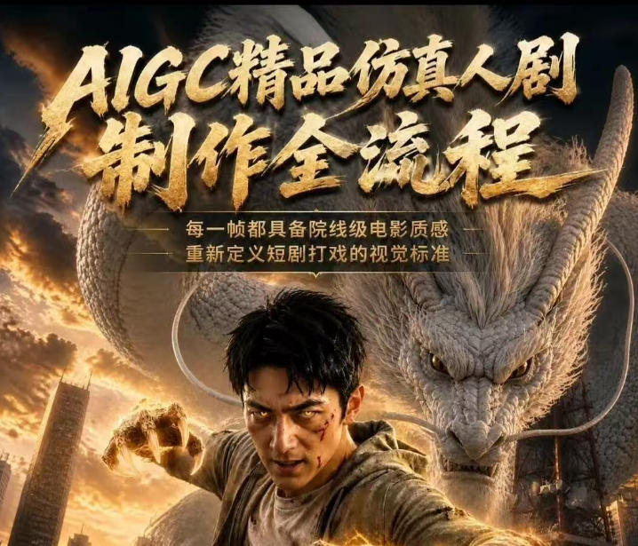 AIGC精品仿真人剧豢龙人全流程制作解析2026，国风仿真人创作+打斗剧情+人设编排，一站式AI短剧入门-优优云创网