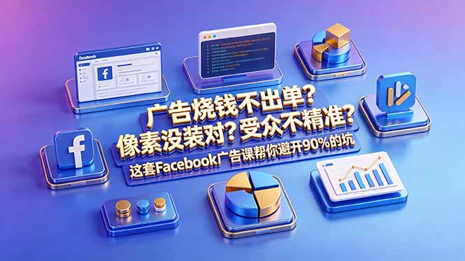 广告烧钱不出单?像素没装对?受众不精准?这套Facebook广告课帮你避开90%的坑-原创双语字幕-优优云创网