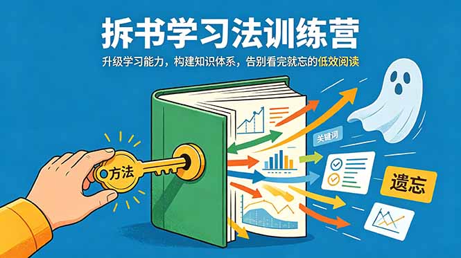 拆书学习法训练营,升级学习能力,构建知识体系,,告别看完就忘的低效阅读-优优云创网