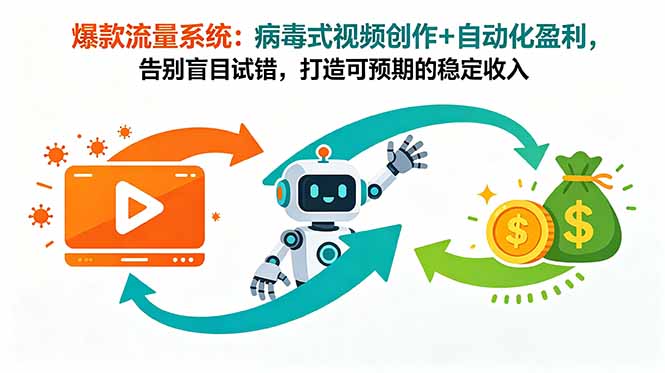 爆款流量系统:病毒式视频创作+自动化盈利,告别盲目试错,打造可预期的稳定收入-优优云创网