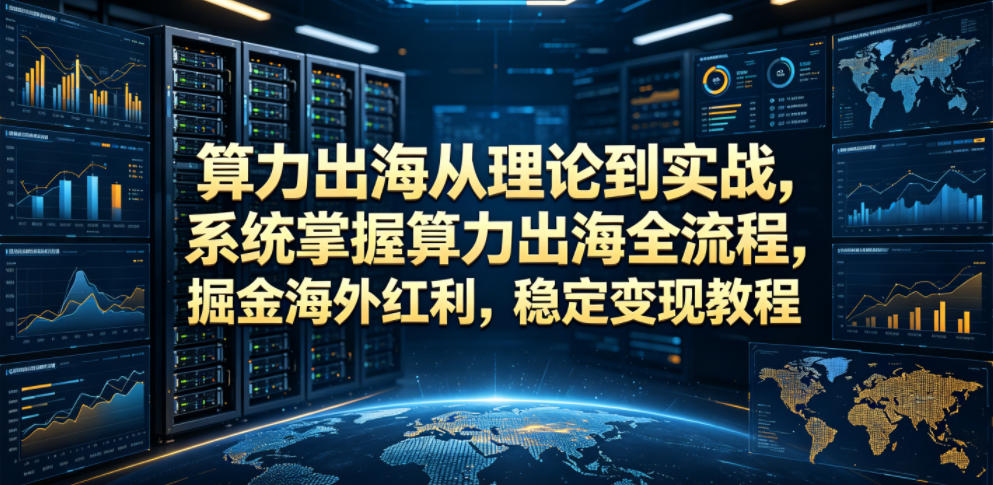 算力出海从理论到实战,系统掌握算力出海全流程,掘金海外红利,稳定变现教程-优优云创网