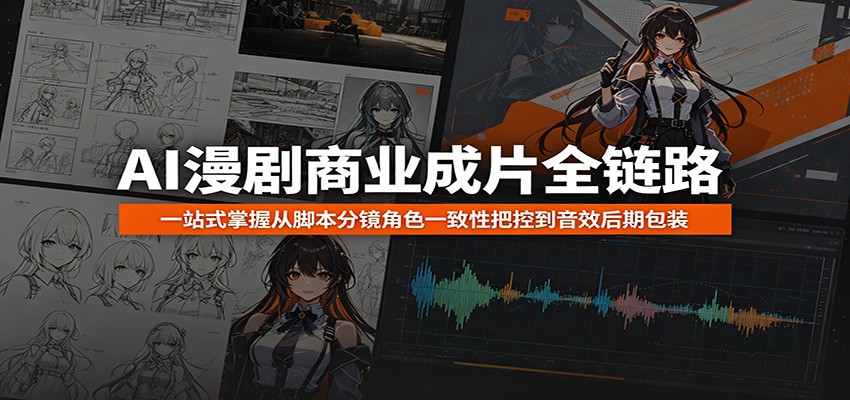 AI漫剧商业成片全链路：一站式掌握从脚本分镜角色一致性把控到音效后期包装-优优云创网