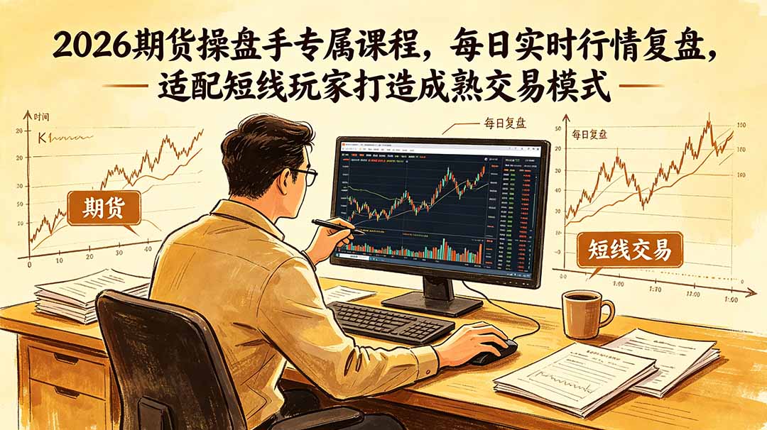 2026期货操盘手专属课程-更新6月，每日实时行情复盘，适配短线玩家打造成熟交易模式-优优云创网