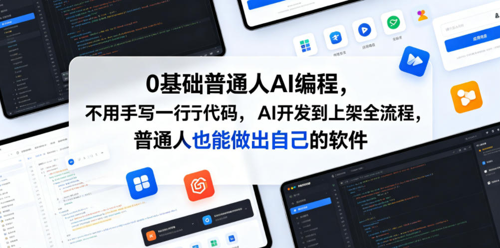 0基础普通人AI编程,不用手写一行代码,AI开发到上架全流程,普通人也能做出自己的软件-优优云创网