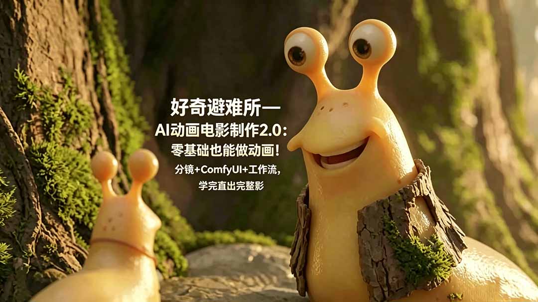 好奇避难所—AI动画电影制作2.0:零基础也能做动画!分镜+ComfyUI+工作流,学完直出完整影片-优优云创网