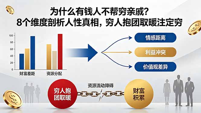 付费文章：为什么有钱人不帮穷亲戚？8个维度剖析人性真相，穷人抱团取暖注定穷-优优云创网