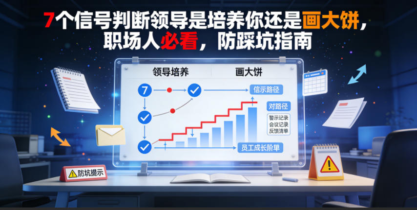 付费文章:7个信号判断领导是培养你还是画大饼,职场人必看,防踩坑指南-优优云创网