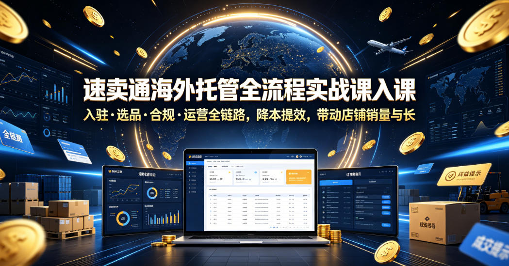 20260619104340219-53d8fdc5c6dad9c7af8608b5dababc0d 速卖通海外托管全流程实战课入驻・选品・合规・运营全链路,降本提效,带动店铺销量与收益增长
