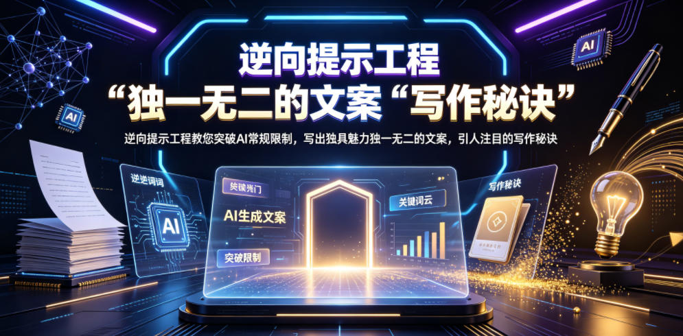 逆向提示工程教您突破AI常规限制,写出独具魅力独一无二的文案,引人注目的写作秘诀【原创双语字幕】-优优云创网