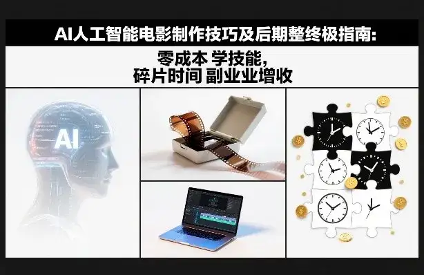 AI人工智能电影制作技巧及后期完整终极指南：零成本学技能，碎片时间副业增收