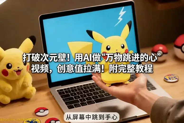 打破次元壁！用AI做【万物跳进手心】视频，创意值拉满！附完整教程-副业吧