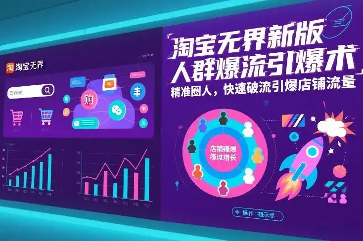 淘宝无界新版人群爆流引爆术，精准圈人，快速破流引爆店铺流量-副业吧