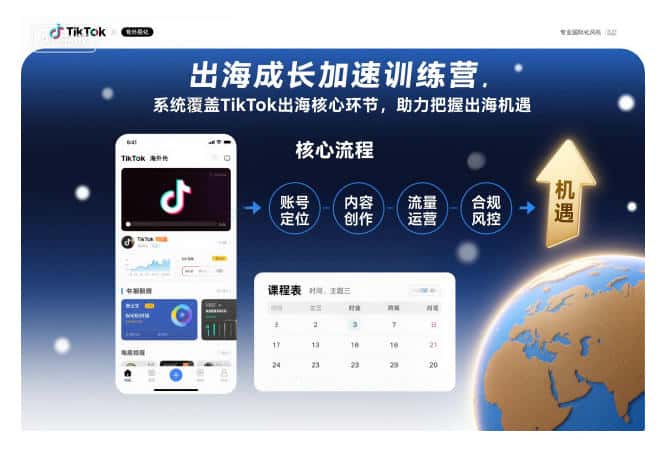出海成长加速训练营，系统覆盖TikTok出海核心环节，助力把握出海机遇（更新）-副业吧