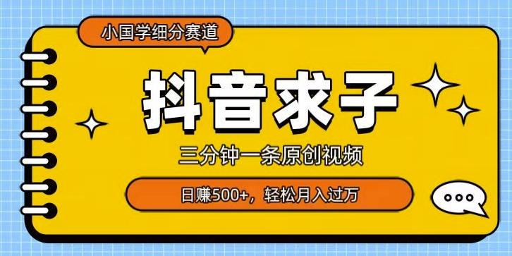 小国学细分赛道，三分钟一条原创视频，日赚500+，可矩阵复制-云创网