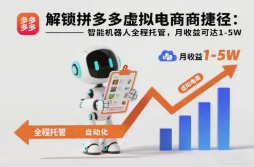 解锁拼多多虚拟电商捷径：智能机器人全程托管，月收益可达1-5W【揭秘】-副业吧