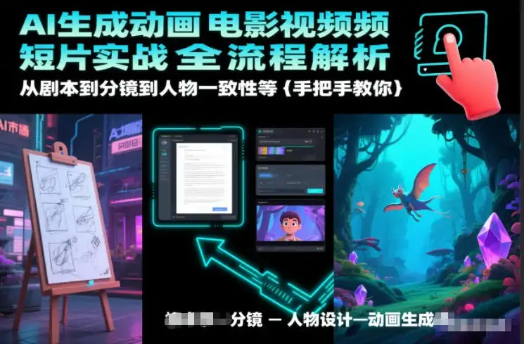 AI生成动画电影视频短片实战全流程解析，从剧本到分镜到人物一致性等手把手教你-优优云创