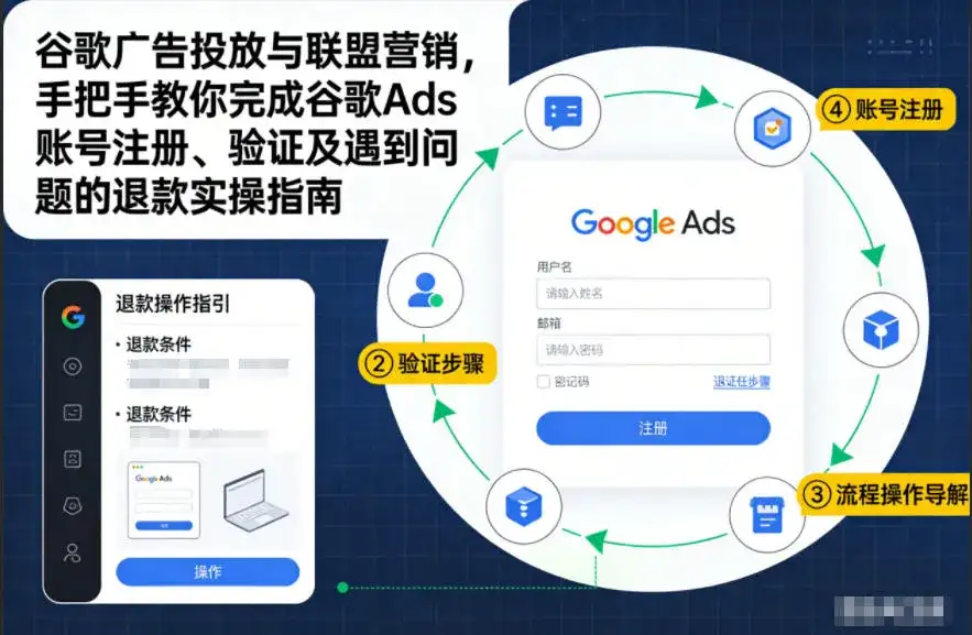谷歌广告投放与联盟营销，手把手教你完成谷歌Ads账号注册、验证及遇到问题的退款实操指南-副业吧