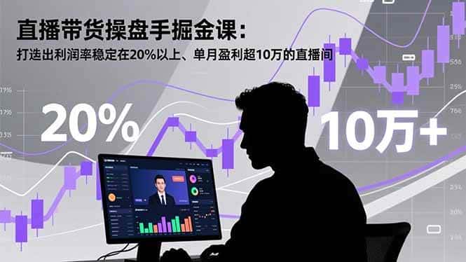 （16727期）直播带货操盘手掘金课：打造出利润率稳定在20%以上、单月盈利超10万的直播间-副业吧