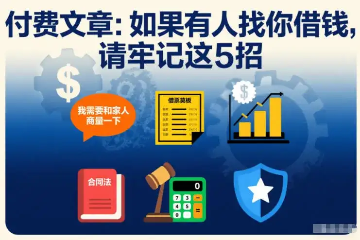 付费文章：如果有人找你借钱，请牢记这5招-副业吧