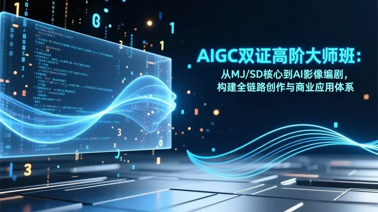 (17198期)AIGC双证高阶大师班:从MJ/SD核心到AI影像编剧,构建全链路创作与商业应用体系-副业吧