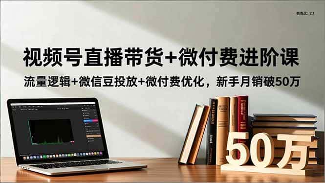 （16684期）视频号直播带货+微付费进阶课：流量逻辑+微信豆投放+微付费优化，新手月销破50万-副业吧