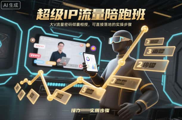 超级IP流量陪跑班,大V流量密码倾囊相授,可直接落地的实操步骤-副业吧