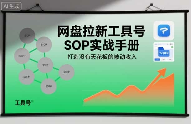 网盘拉新工具号SOP实战手册，打造没有天花板的被动收入-优优云创