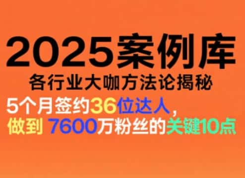 2025案例库，收录各行业大咖的方法论，各行业大咖方法论揭秘-副业吧