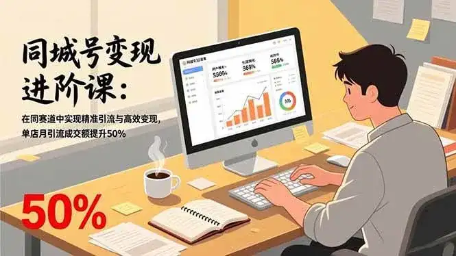 (17015期)同城号变现进阶课:在同城赛道中实现精准引流与高效变现,单店月引流成交额提升50%-副业吧