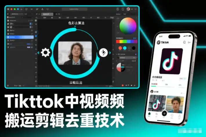 Tiktok中视频纯搬运剪辑去重技术,外来技术,自行测试-优优云创
