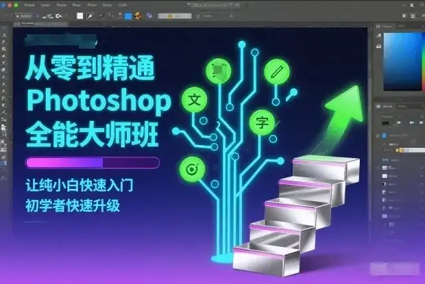 【精】从零到精通Photoshop全能大师班，让纯小白快速入门，初学者快速升级-优优云创