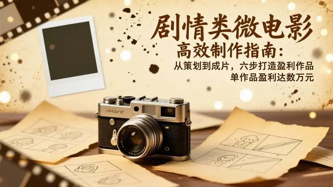 (17086期)剧情类微电影高效制作指南:从策划到成片,六步打造盈利作品,单作品盈利达数万元-副业吧