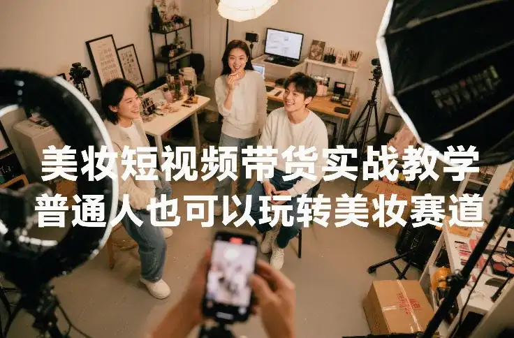美妆短视频带货实战教学，普通人也可以玩转美妆赛道-副业吧