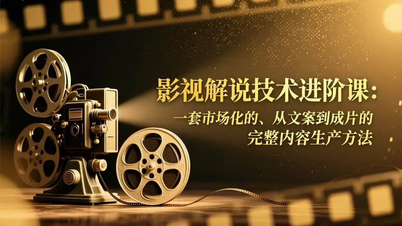 （17185期）影视解说技术进阶课：一套市场化的、从文案到成片的完整内容生产方法-副业吧